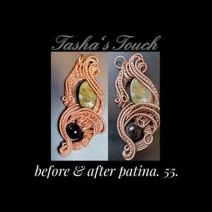 Jasper obsidian pendant